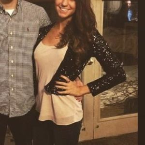 Cropped sequin party blazer